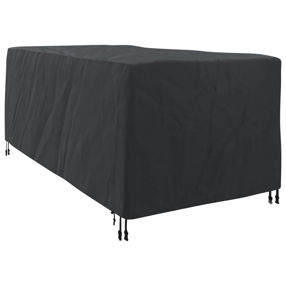 Housse de transat uni noir 74 x 210 x 40 cm tissu