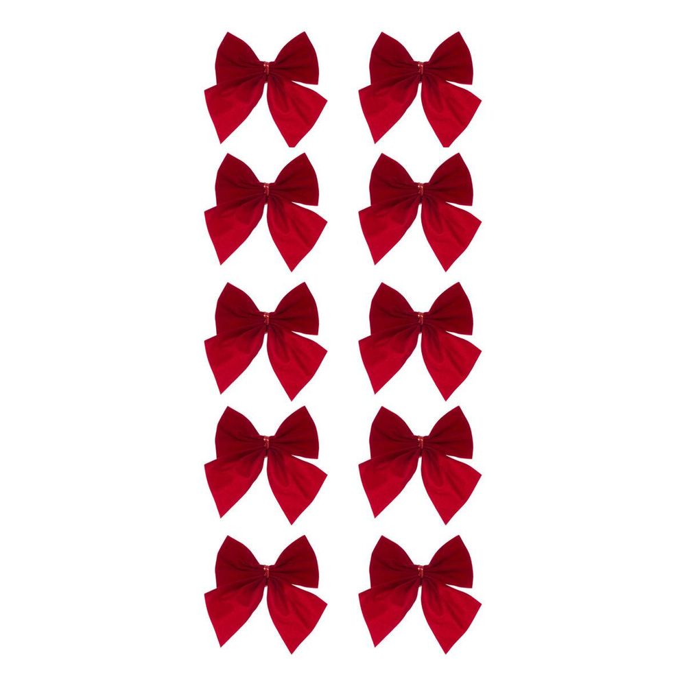 Noeud mini x10 vel rouge