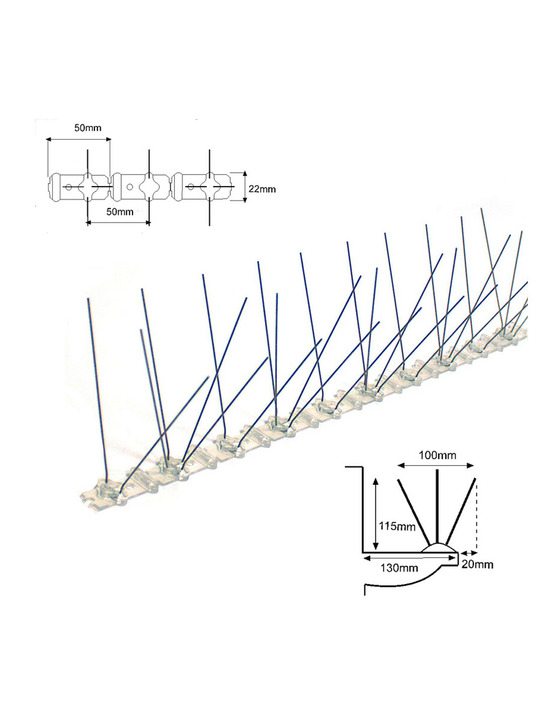 Diffusion doiseaux en acier inoxydable 0,5 m x 11,5 cm - oem