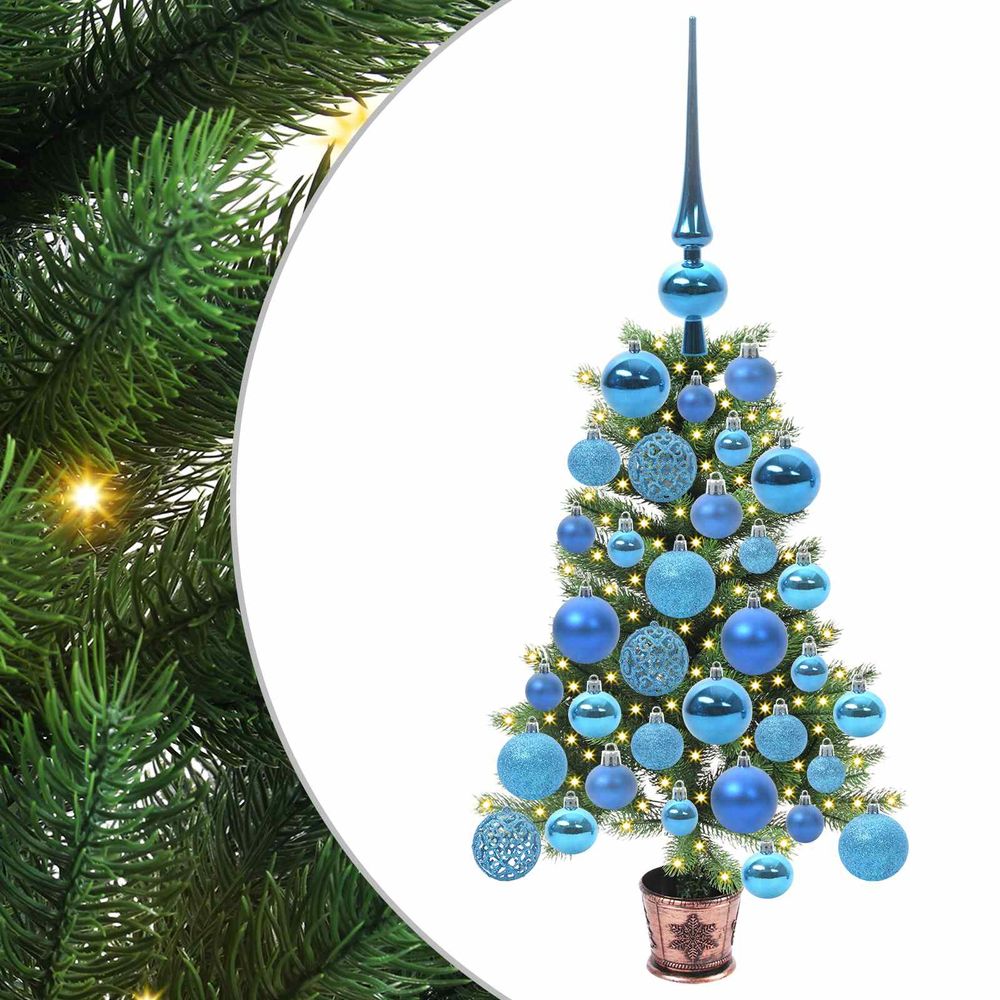 Sapin de noël avec 150 led avec support vert 65 cm pe