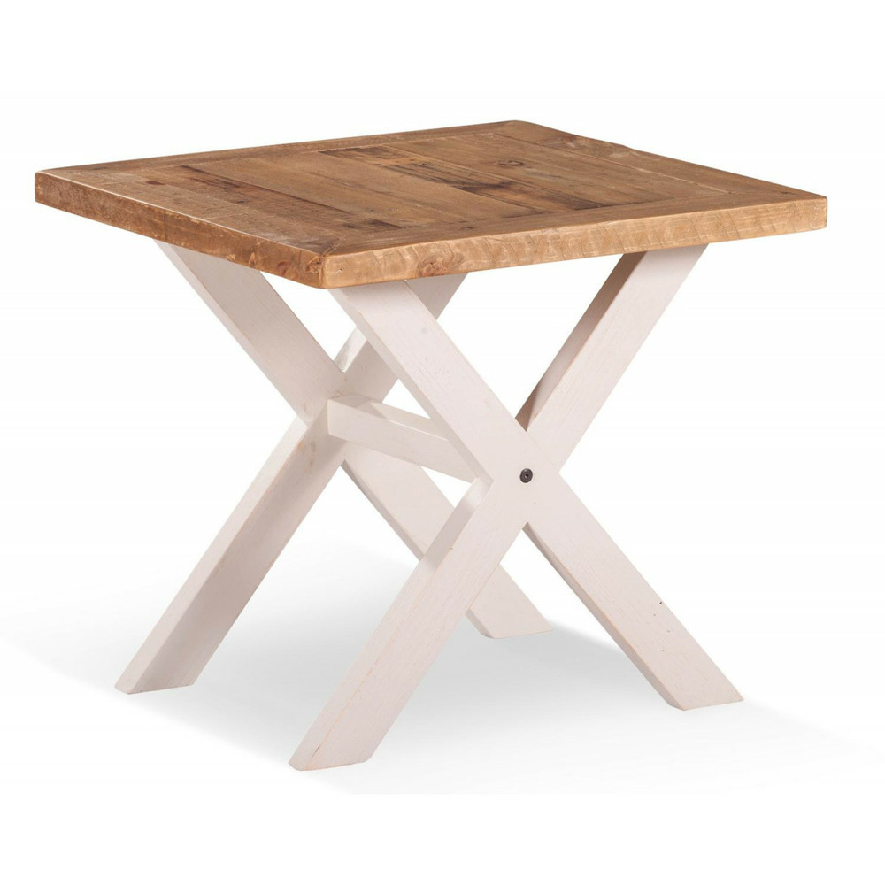 Table de chevet bois blanc - bréanna décoration d'autrefois