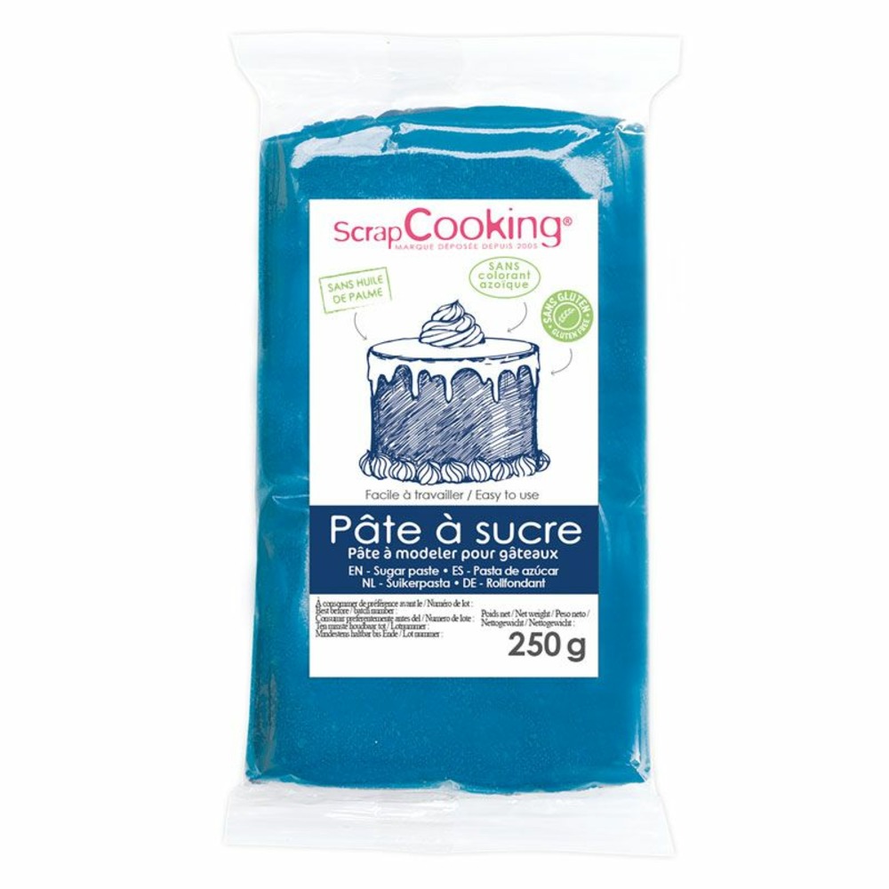 Pâte à sucre bleu foncé - 250 g
