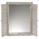 Miroir volet - bois - effet blanchi 50x65 cm