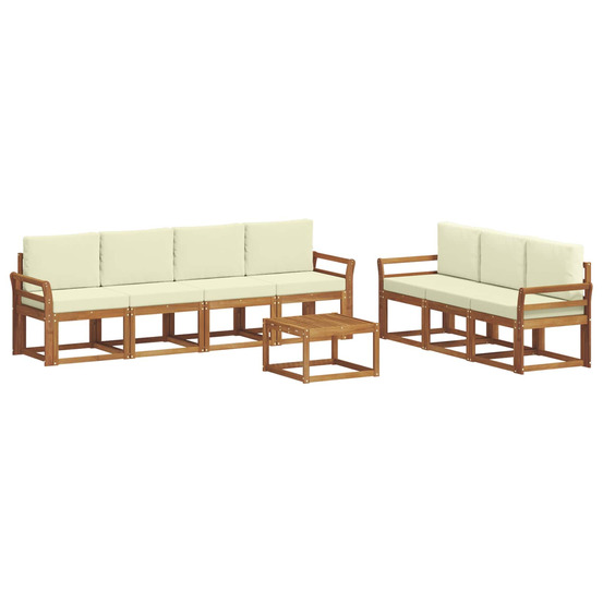 Ensemble de canapés d'extérieur 8 pcs naturel et crème