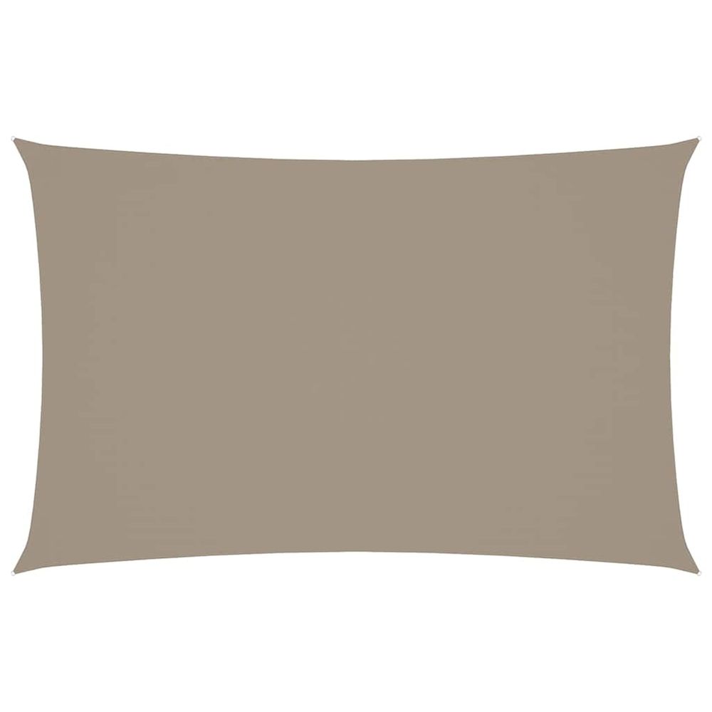 Voile de parasol tissu oxford rectangulaire 5x8 m taupe