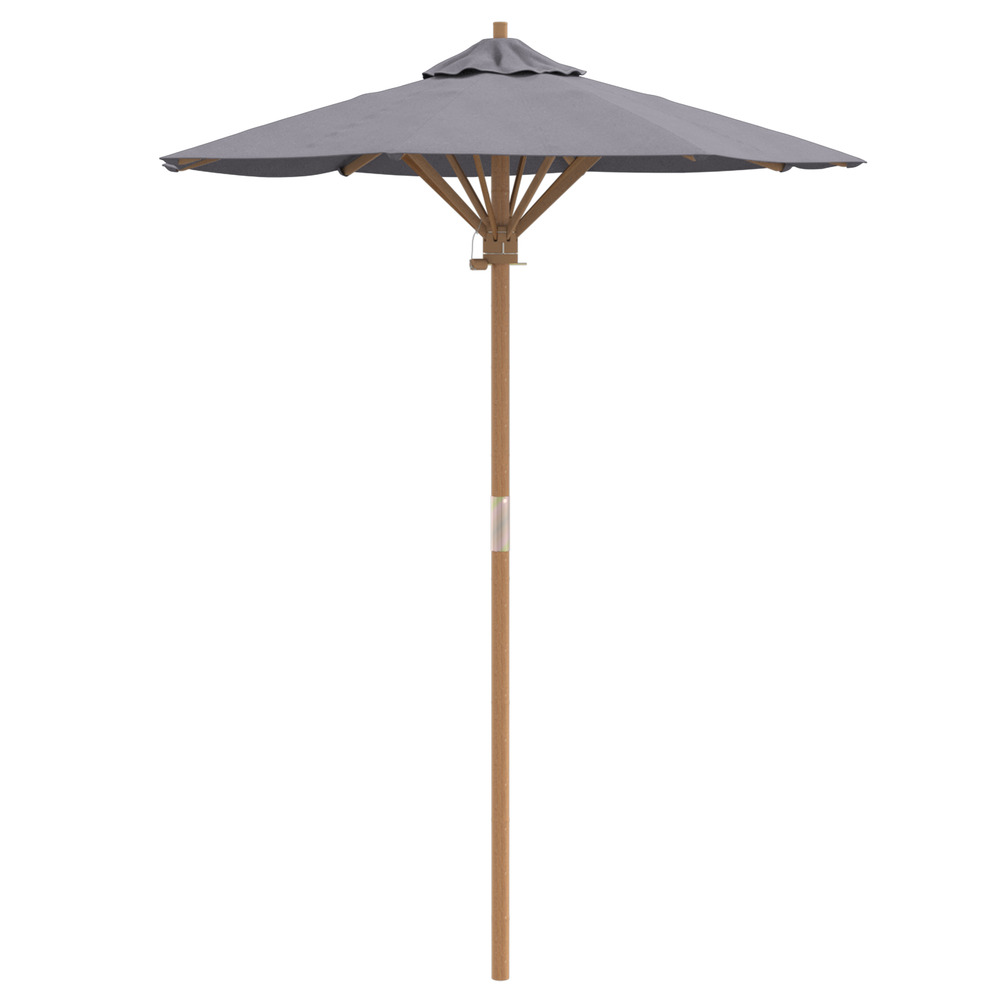 Parasol de jardin gris foncé 150x210 cm en bambou