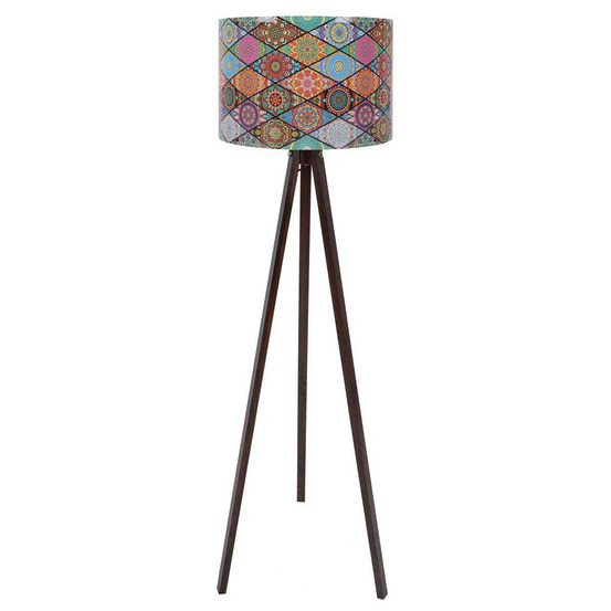 Lampadaire avec abat-jour multicolore cap