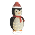 Décoration de noël pingouin à led tissu de luxe 180 cm