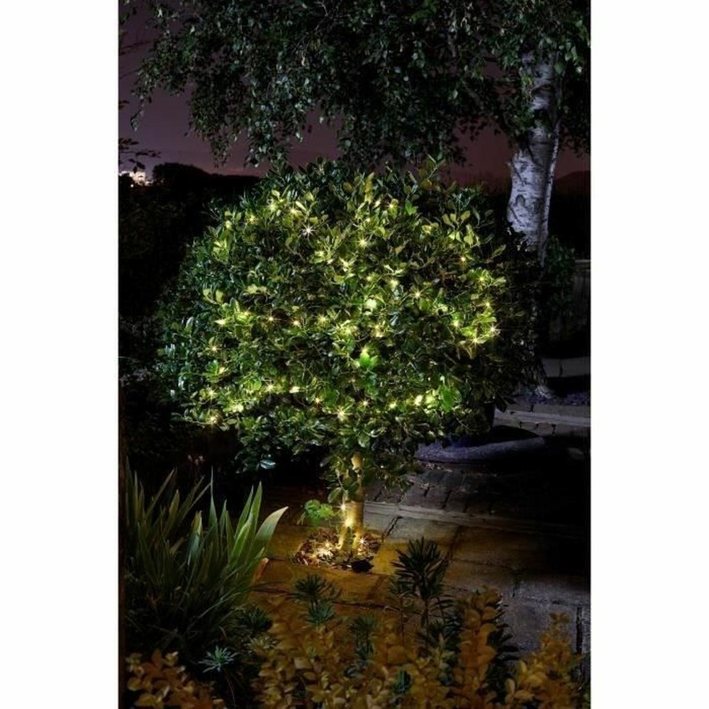 Guirlande solaire blanche 11,9 m avec 100 lucioles leds
