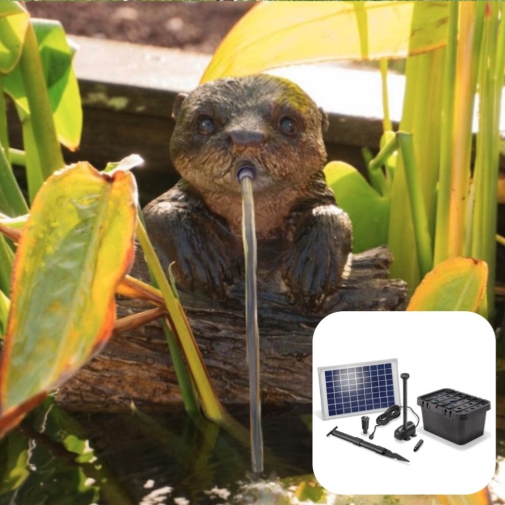 Fontaine solaire loutre 600 l/h maxi