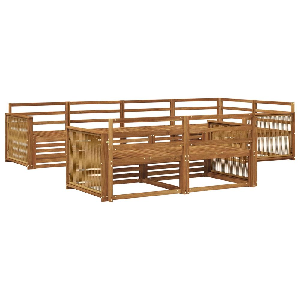 Ensemble de canapés d'extérieur 7 pc naturel