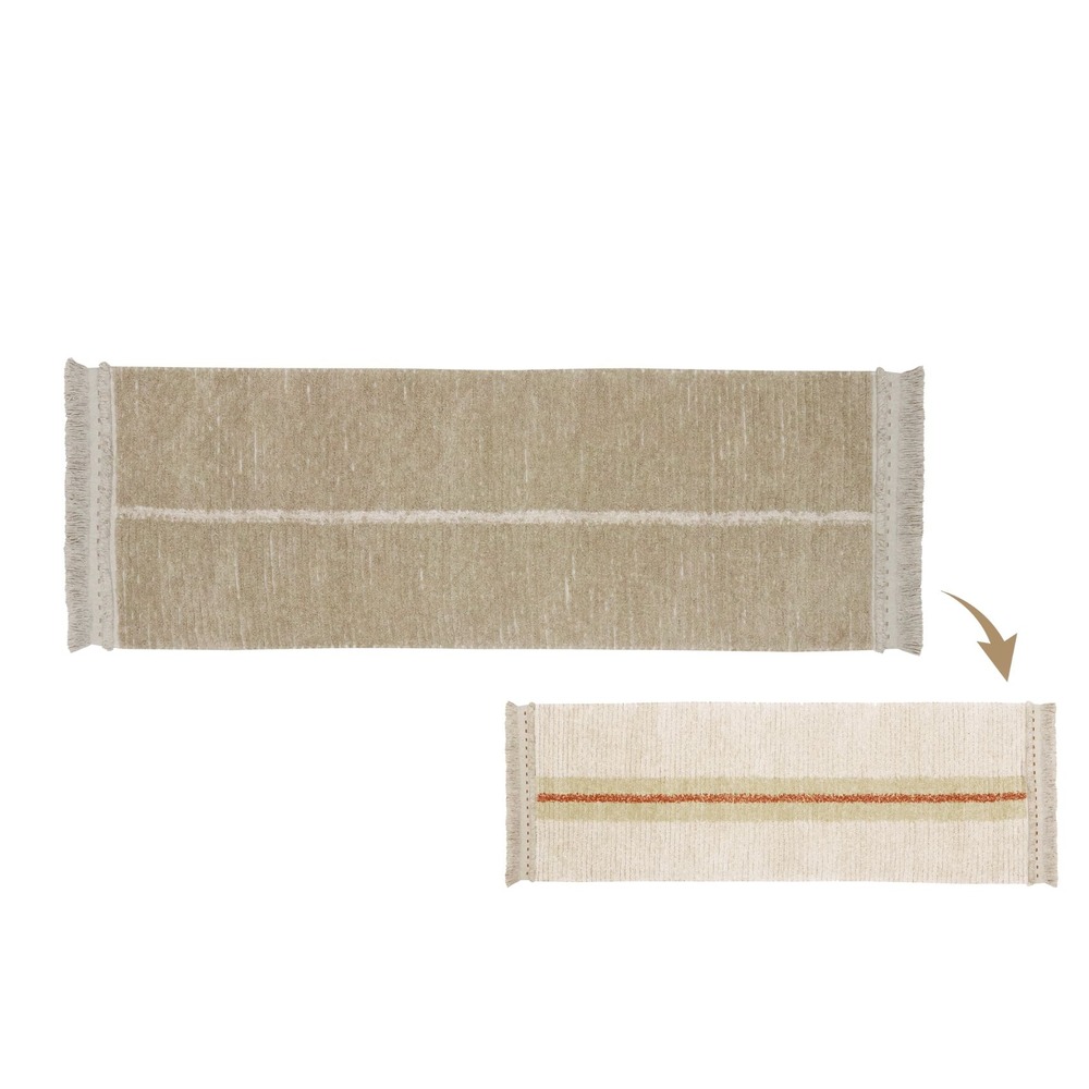 Lorena canals - tapis de couloir lavable et réversible sauge duo