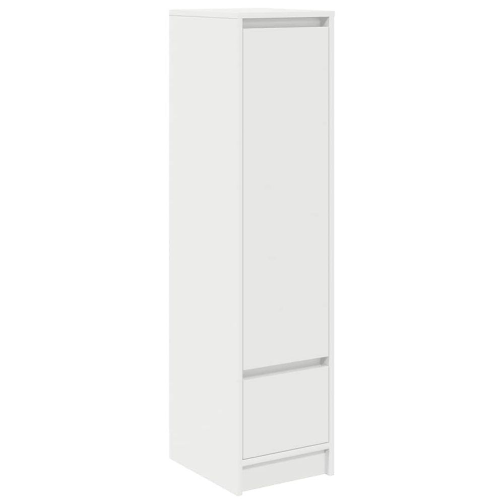 Buffet haut blanc 29,5x34x119,5 cm bois d'ingénierie