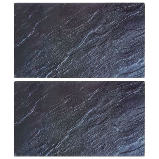 Planches à découper 2pcs motif de pierre naturelle verre trempé