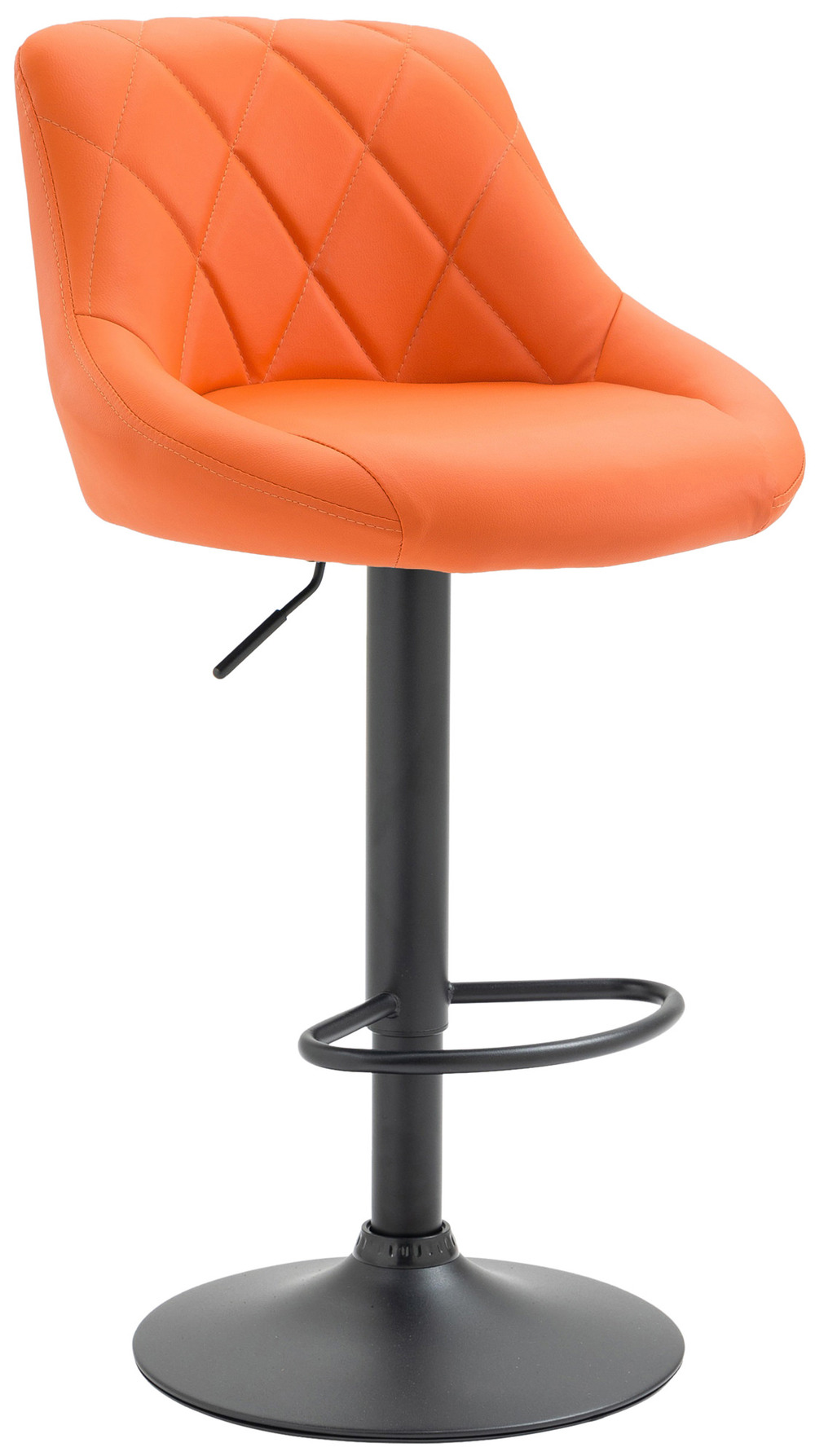 Tabouret de bar lazio simili cuir noir