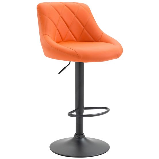 Tabouret de bar lazio simili cuir noir