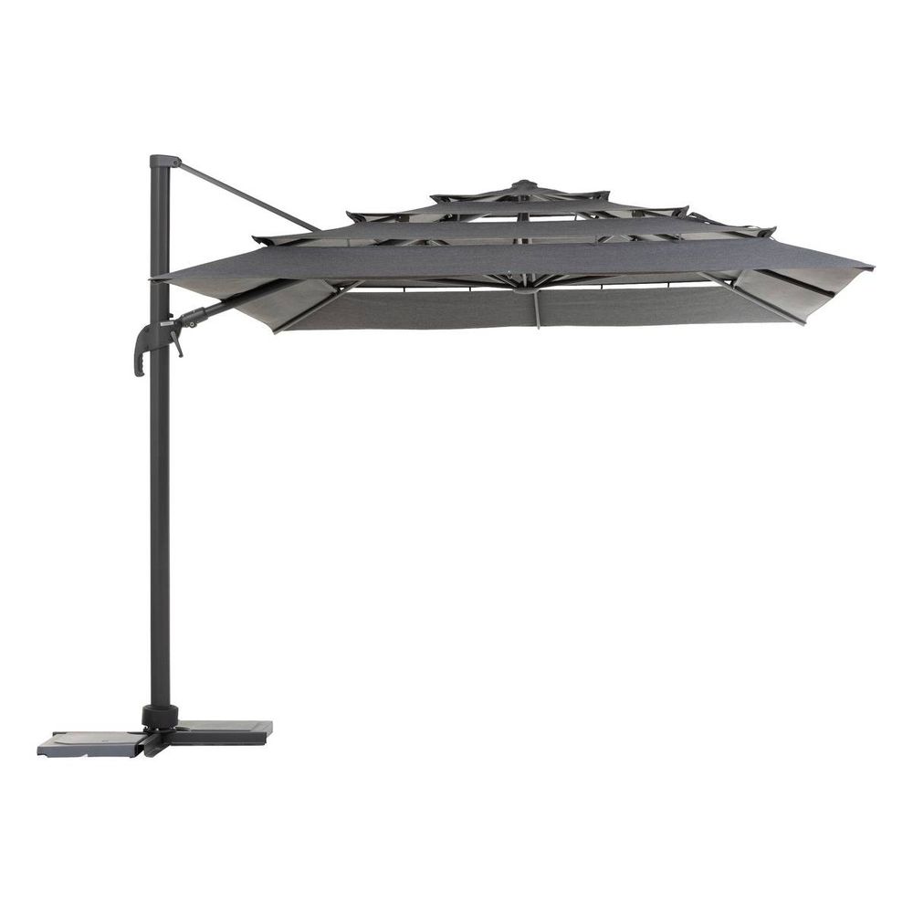 Parasol déporté rectangulaire multi-toile 