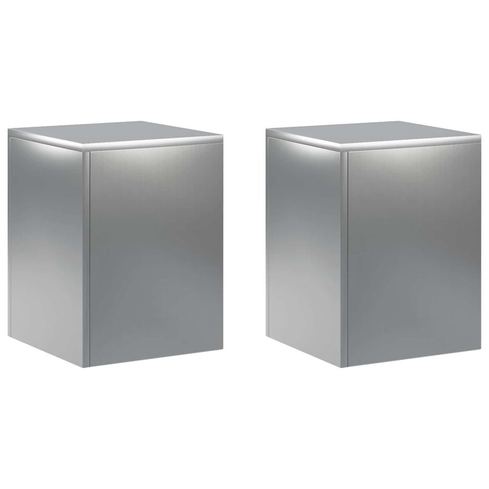 Support de plante 2 pcs argenté 30 x 30 x 40 cm