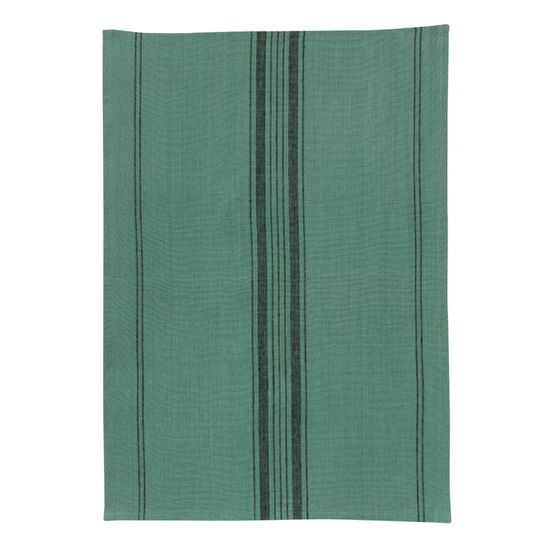 Torchon metis kilia rayures vert de gris 50 x 70 cm