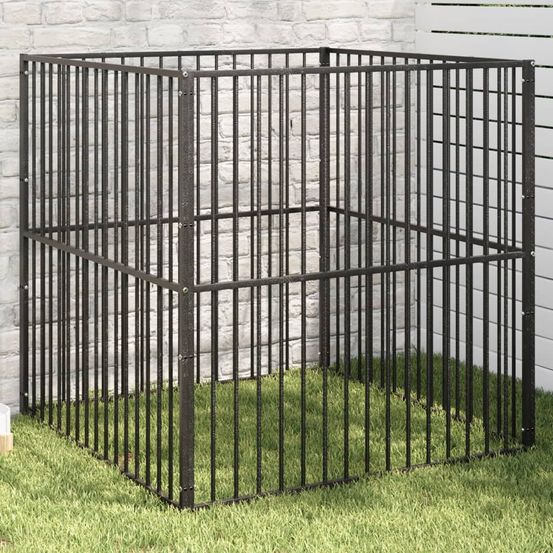 Parc pour chien extérieur 4 panneaux 100x100x100cm acier galvanisé