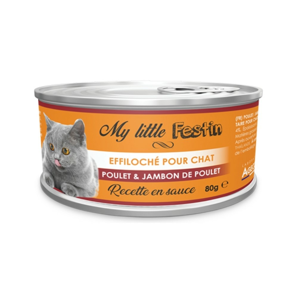 My little festin - pâtée chat poulet / jambon 80 g