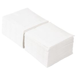 Lot de 500 serviettes en cellulose - Pliées en 1/8 - Blanc - 12 x Lot de 500 serviettes en cellulose - Pliées en 1/8 - Blanc - 12 x