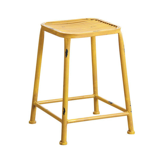 Tabouret carré en métal