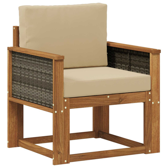Sofa de milieu extérieur bois d'acacia massif naturel