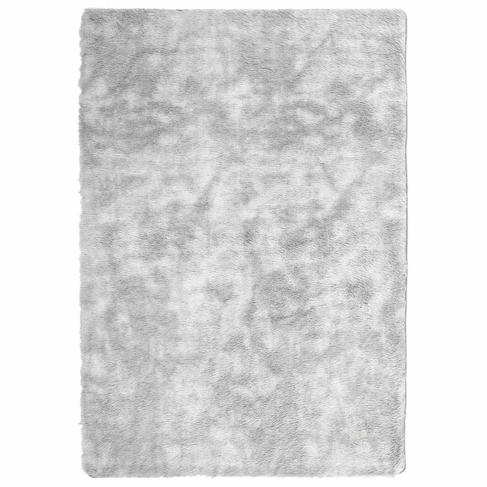 Tapis shaggy à poils longs navarra gris argenté 160x230 cm