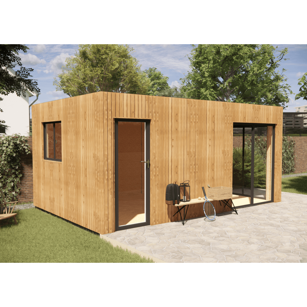 Extension maison en bois 5,5 x 3,5 x 2,7 m