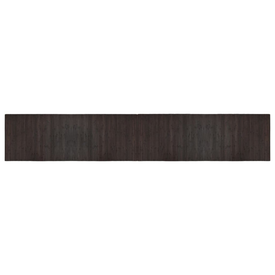 Tapis rectangulaire marron foncé 70x400 cm bambou