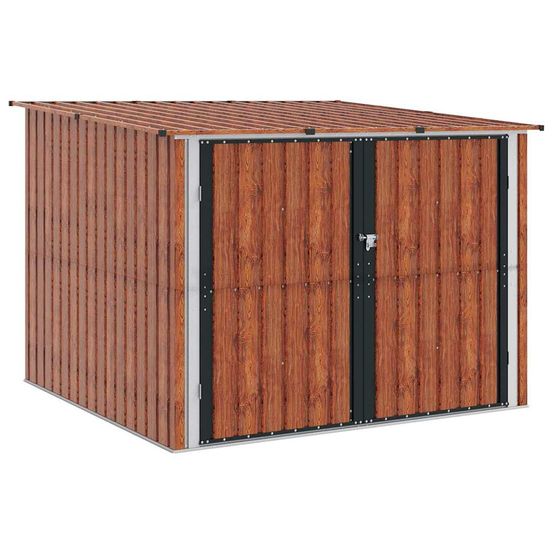 Abri de vélo 3 pc marron 216 x 207 x 158 cm métал