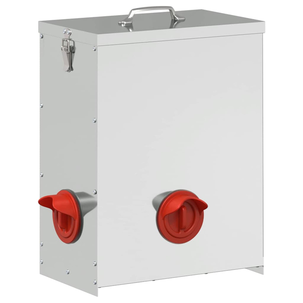 Mangeoire pour poules argent 32,5 x 20,5 x 43 cm