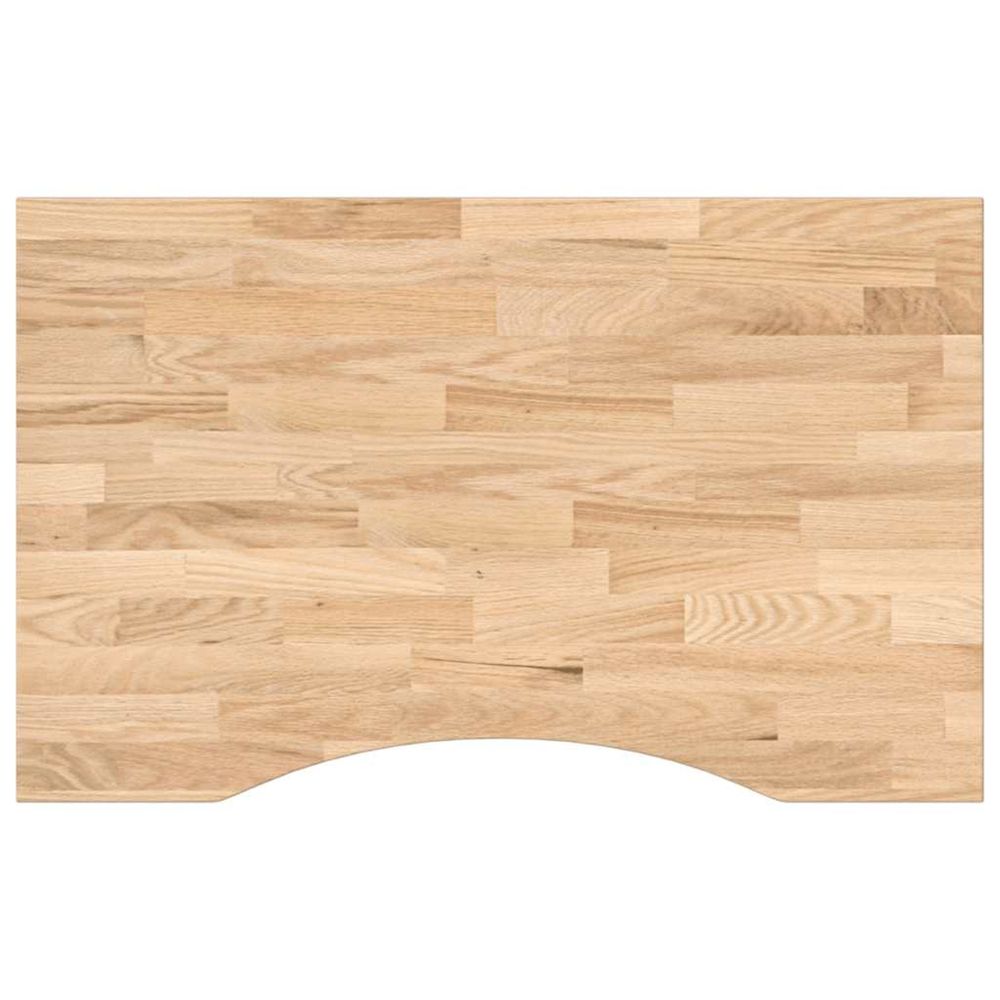 Dessus de bureau non traité bois massif de chêne rectangulaire
