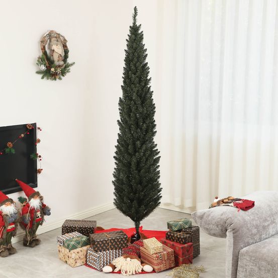 Sapin de noël artificiel en plastique vert 195 cm