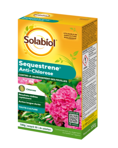 Solabiol séquestrène anti chlorose - 100g - jusqu'à 50l de solution - résultats visibles rapidement - action longue durée