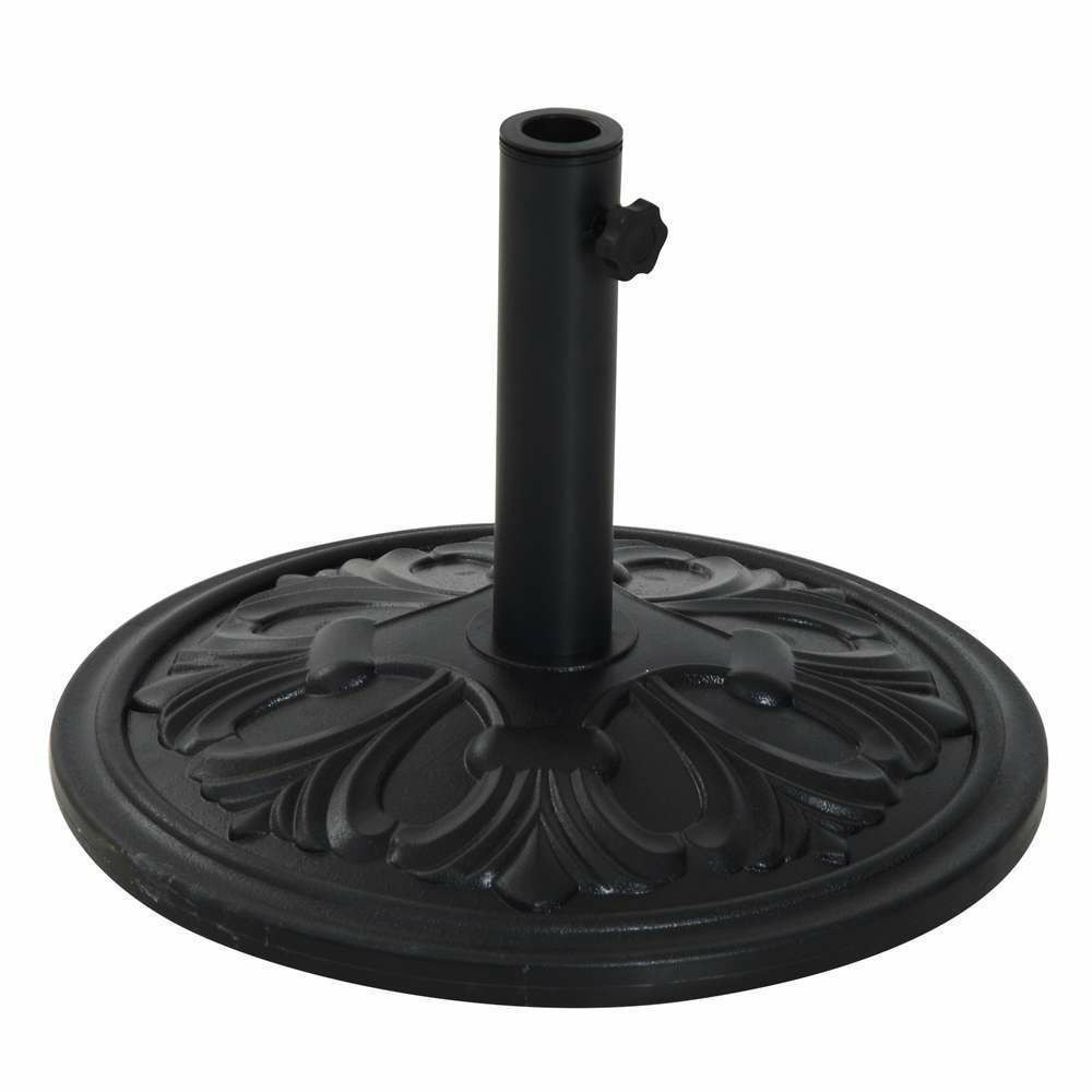 Pied de parasol rond motif fleurs lys 13 Kg - 48x48x34cm