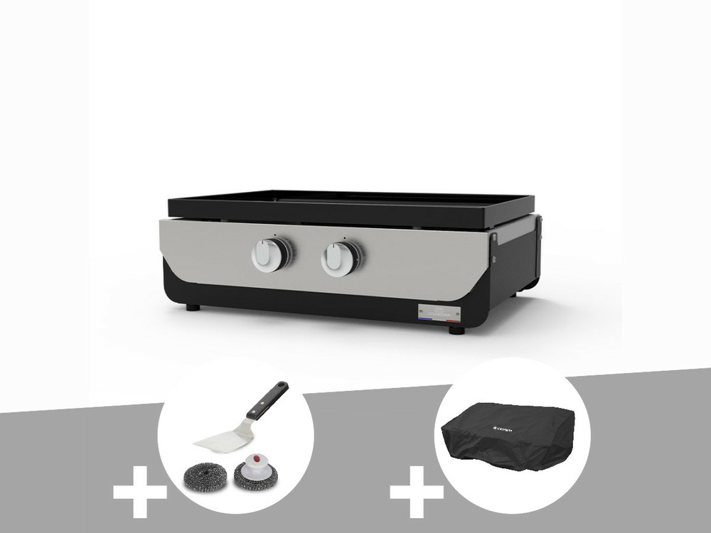 Plancha original gaz 260 duo + kit de nettoyage + housse de protection