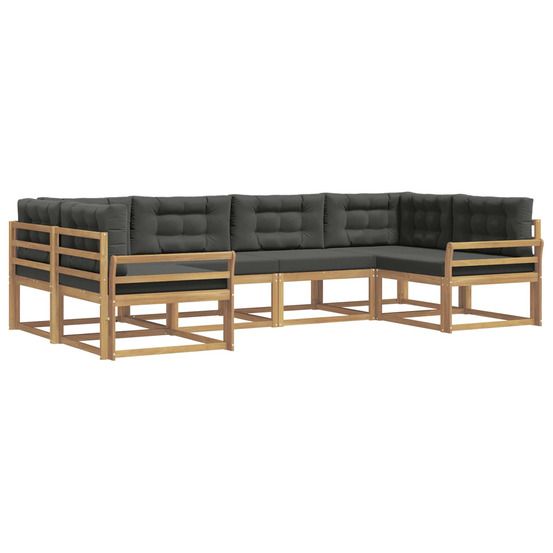 Ensemble de canapés d'extérieur 6 pc blanc et anthracite