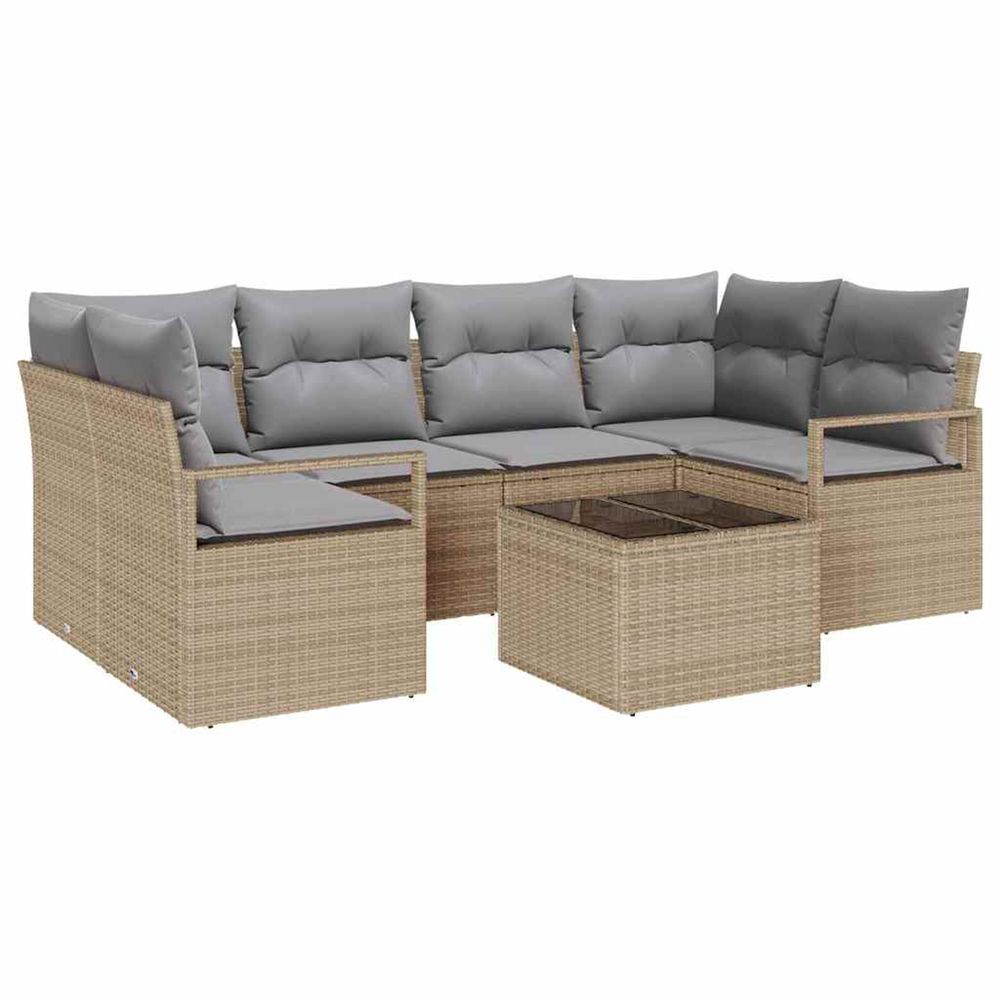 Ensemble de canapés 7 pc 6-nombre de places beige et gris