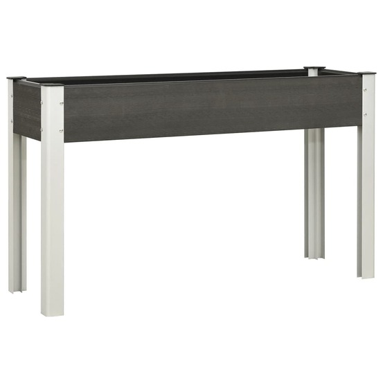 Jardinière bac lit surélevé plantes fleurs terrasse jardin de jardin 120 x 40 x 75 cm wpc gris