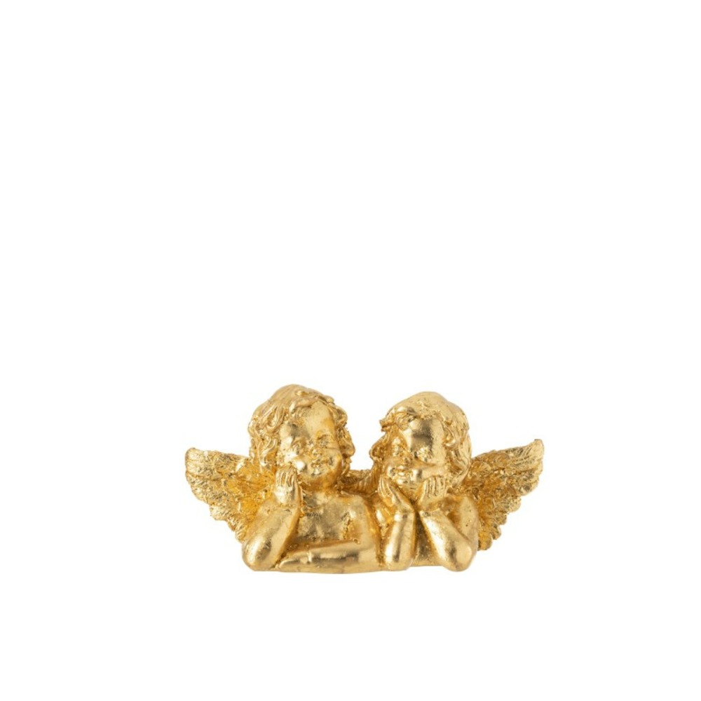Couple d'ange en résine or 21x6x10cm h10
