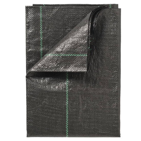 Bâche de sol de contrôle des mauvaises herbes 2x10 m noir