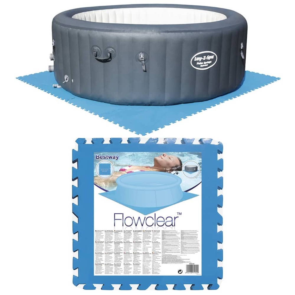 Protecteurs de plancher de piscine 8 pcs bleu 58220