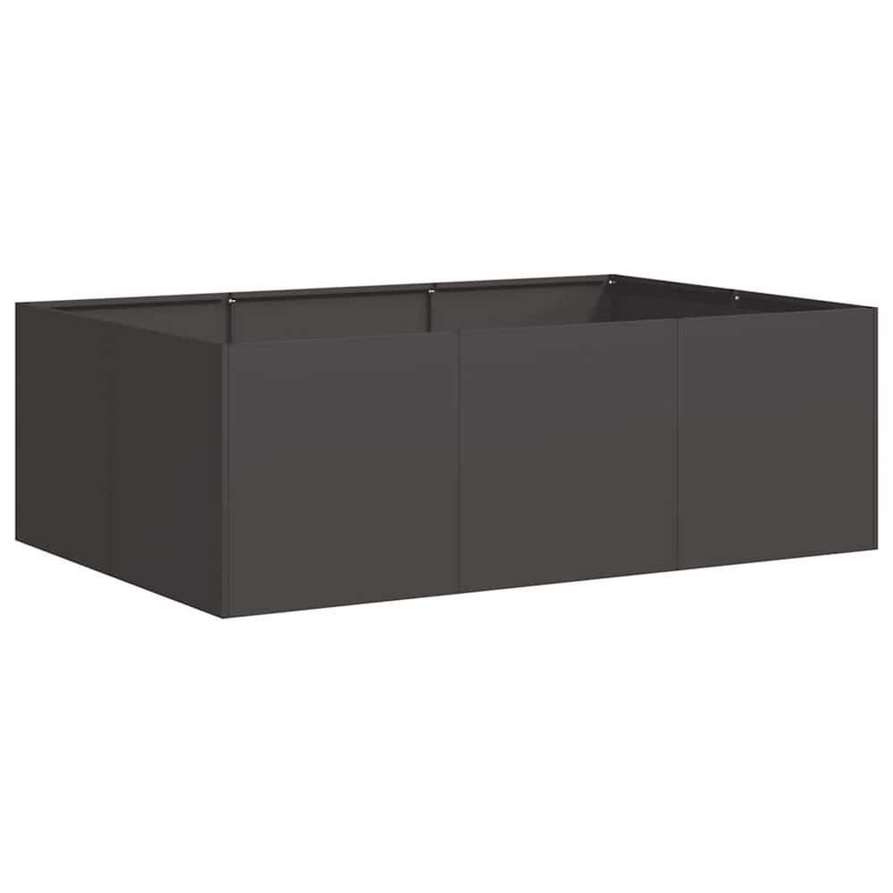 Jardinière d'extérieur noir 120x80x40 cm acier