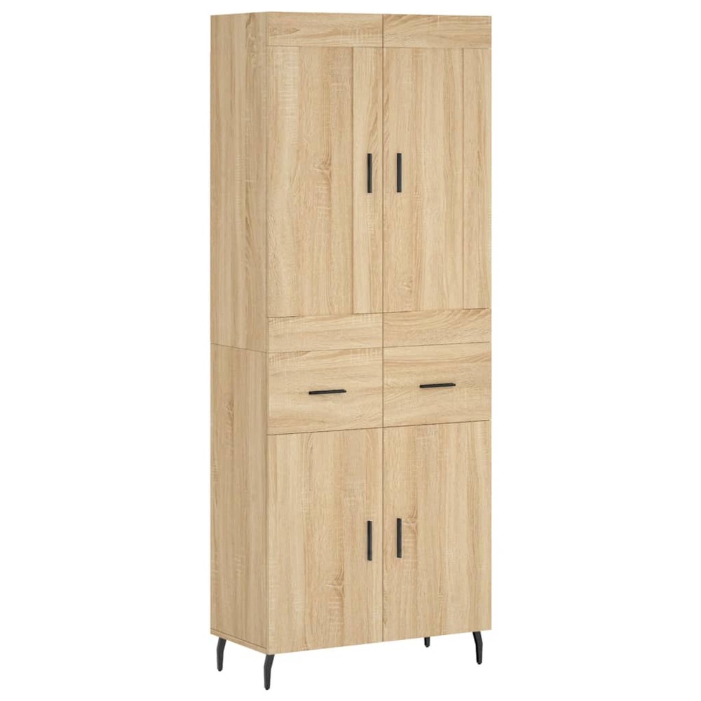Buffet bahut commode armoire meuble de rangement organisateur cuisine salle de séjour salon haut sonoma 69,5 x 34 x 180 cm bo