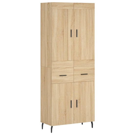 Buffet bahut commode armoire meuble de rangement organisateur cuisine salle de séjour salon haut sonoma 69,5 x 34 x 180 cm bo