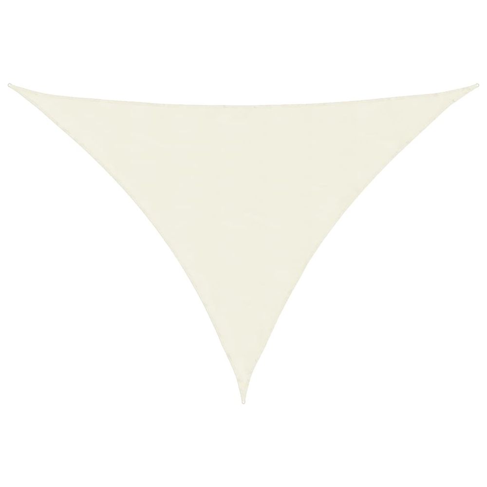 Voile de parasol tissu oxford triangulaire 3,5x3,5x4,9 m crème