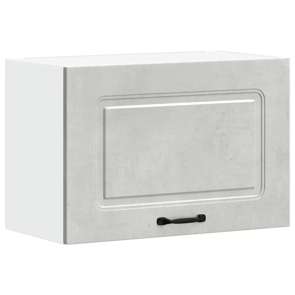 Armoire murale de cuisine kalmar gris béton bois d'ingénierie