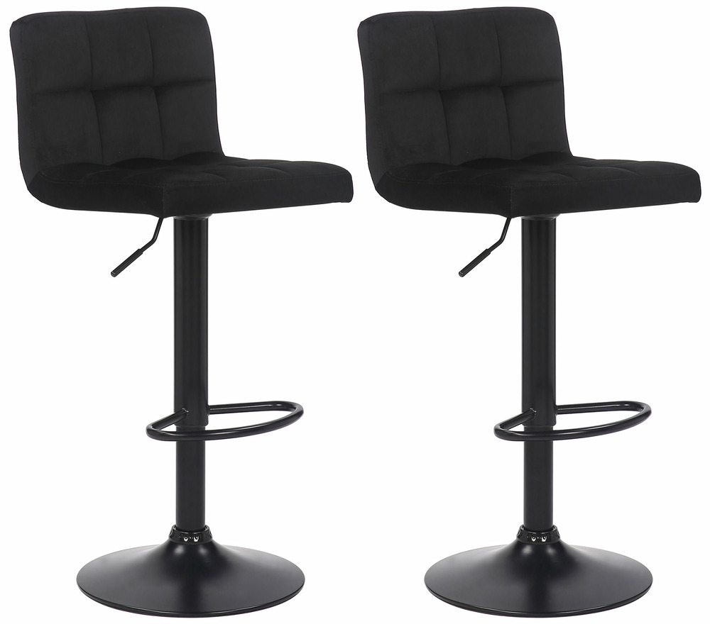 Lot de 2 tabourets de bar feni velours